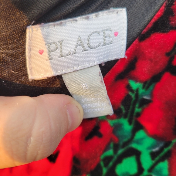 Girl's Size 8 Children's Place Special Occasion Velour Satin Dress - Picture 2 of 3